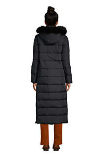 Lands End Womens Comfort Stretch Winter Long Down Coat with Hood