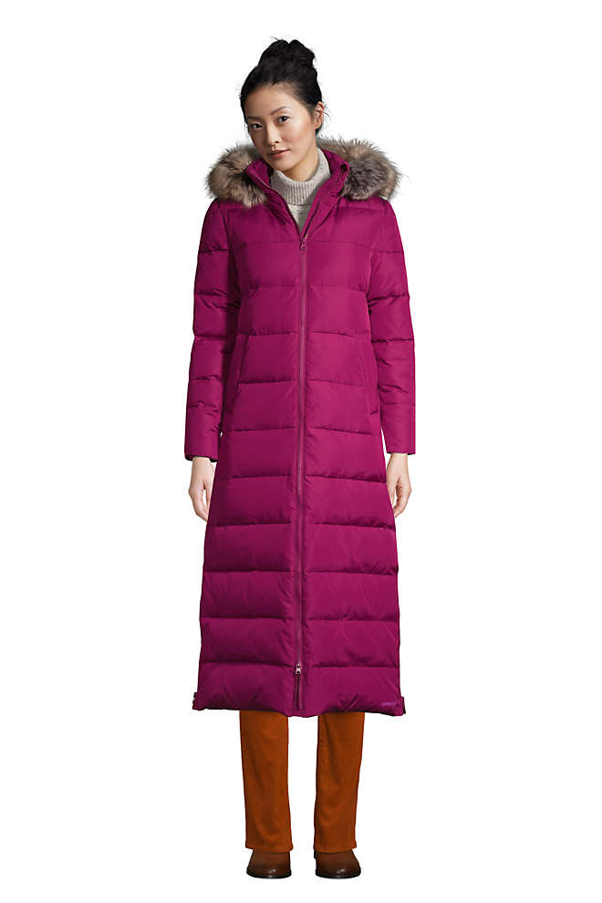 Winter Maxi Long Down Coat With Hood, Lands End Women S Winter Maxi Long Down Coat With Hood
