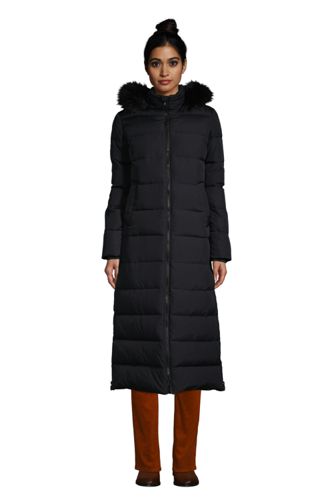 long puffer jacket with fur hood