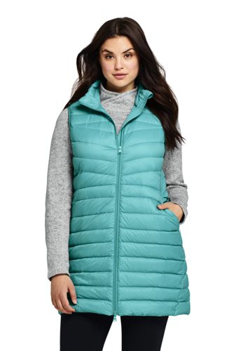 women's plus size long vests