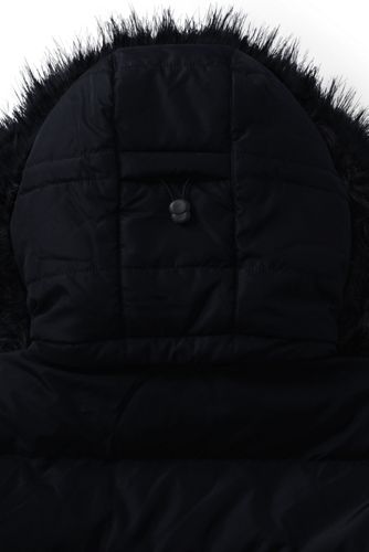Jofemuho Men Winter Warm Longline Faux Fur Hooded Down Quilted Jacket Parka Coat Outerwear 