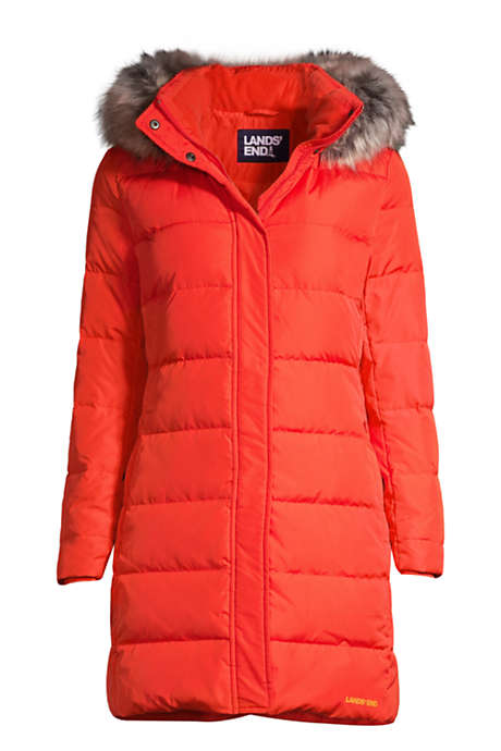 Women's 600 Down Winter Long Coat with Hood