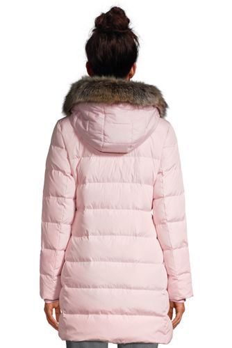 lands end faux fur hooded down winter coat