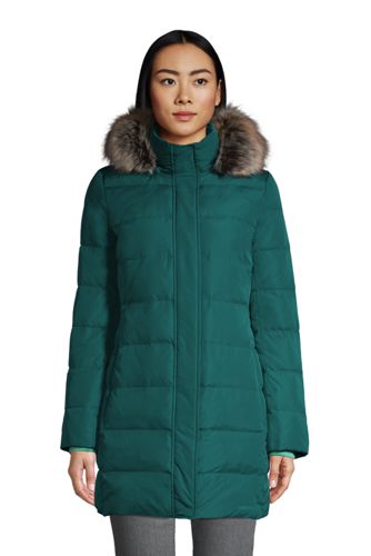 womens winter coat faux fur hood