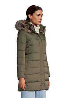 Lands' End Women's 600 Down Winter Long Coat with Hood