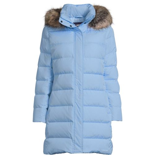 Womens Blue Down Jacket On White Background Womens Stylish Autumn