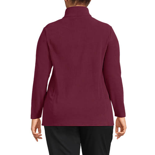 Women's Plus Size Fleece Quarter Zip Pullover - Secondary