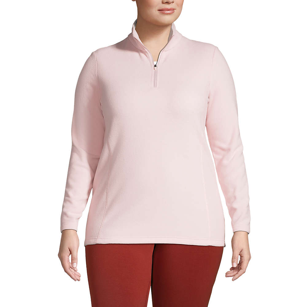Women's Plus Size Fleece Quarter Zip Pullover, Front