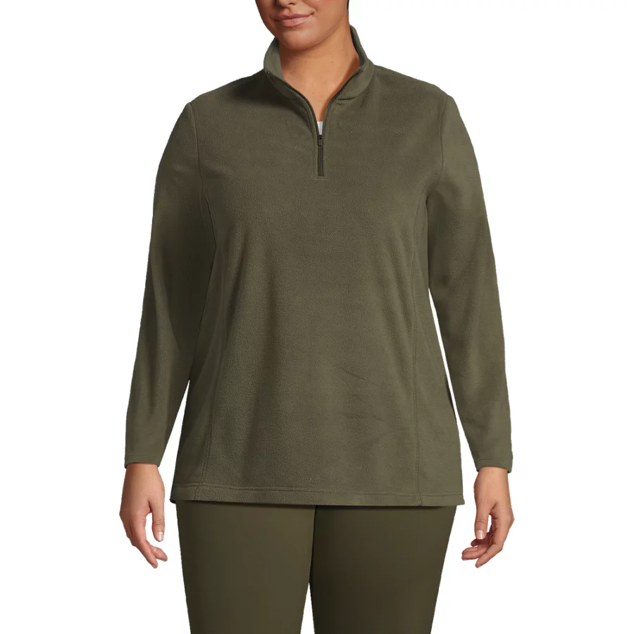 Women's Plus Size Anyweather Fleece Quarter Zip Pullover view 2