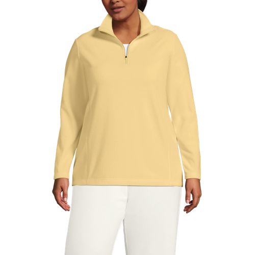  Lands' End Anyweather Fleece-pullover Mit Reißverschluss, Damen, Größe:48-50 Plus, Gelb, Polyester, By Lands' End 