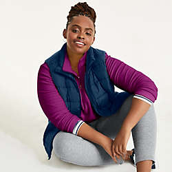 Women's Plus Size Fleece Quarter Zip Pullover, alternative image