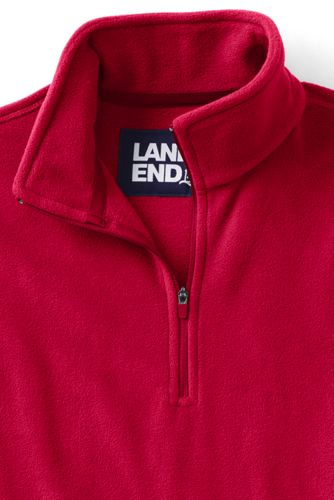 Lands End Womens Quarter Zip Fleece Pullover Top