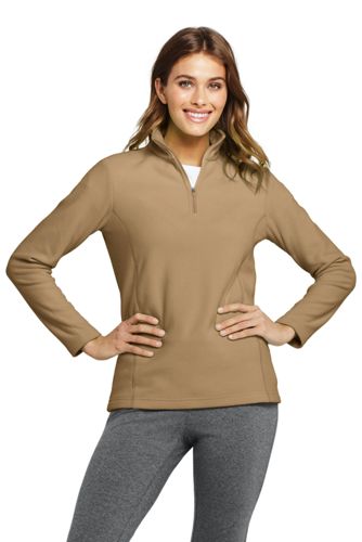 zip fleece pullover women's