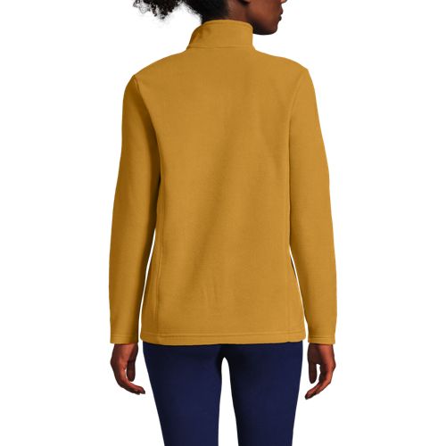  Lands' End Anyweather Fleece-pullover Mit Reißverschluss, Damen, Größe:40-42 Petite, Gelb, Polyester, By Lands' End 
