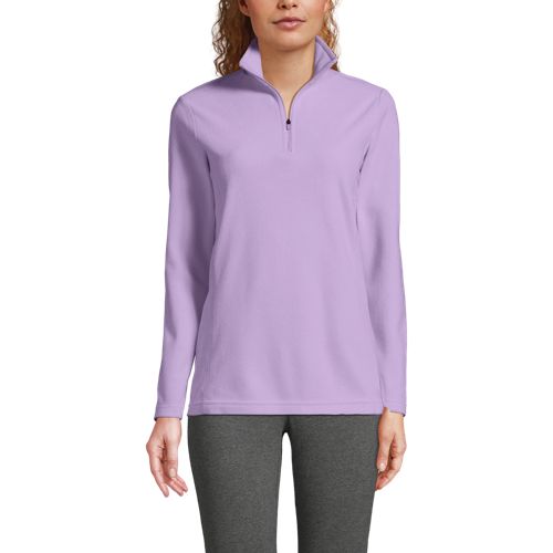  Lands' End Anyweather Fleece-pullover Mit Reißverschluss, Damen, Größe:40-42 Regular, Lila, Polyester, By Lands' End 