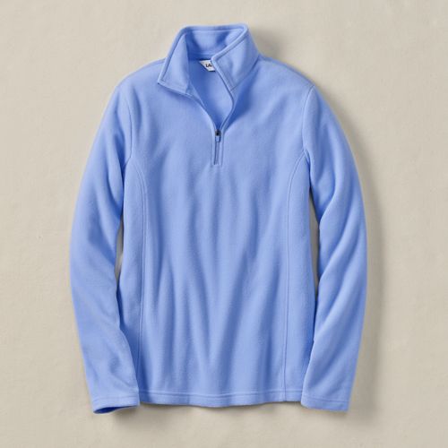  Lands' End Anyweather Fleece-pullover Mit Reißverschluss, Damen, Größe:48-50 Plus, Blau, Polyester, By Lands' End 