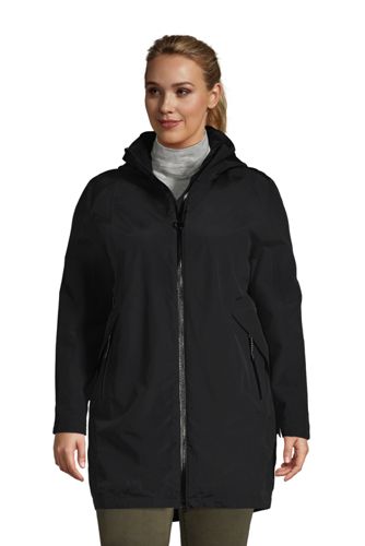 plus size long coat with hood