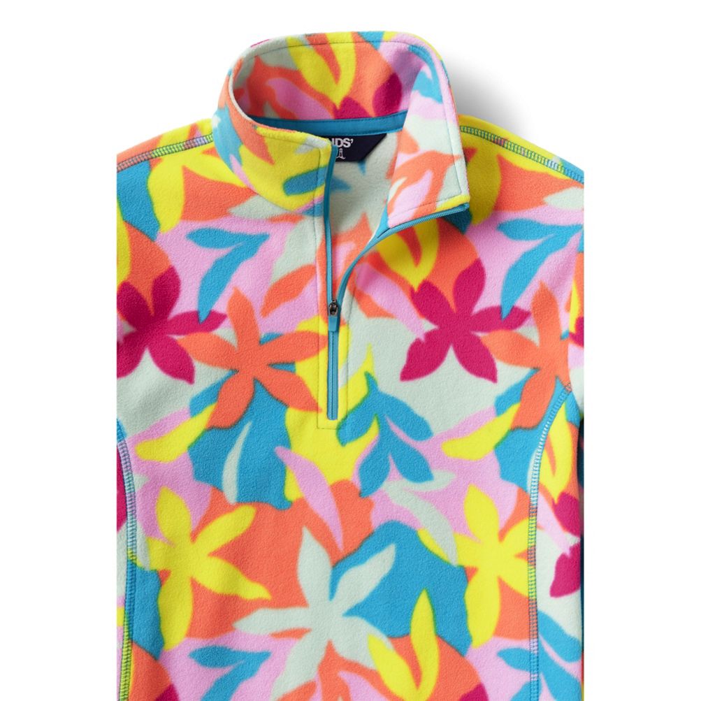 Women's Fleece Quarter Zip Pullover Print | Lands' End