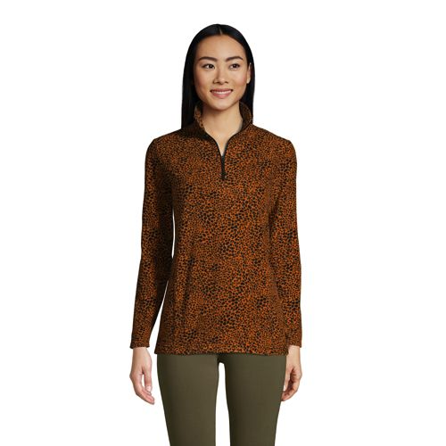 Women's Fleece Quarter Zip Pullover Print