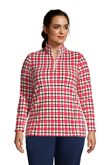 Women's Patterned Half Zip Fleece Top