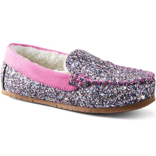 Women's glitter moccasin discount slippers