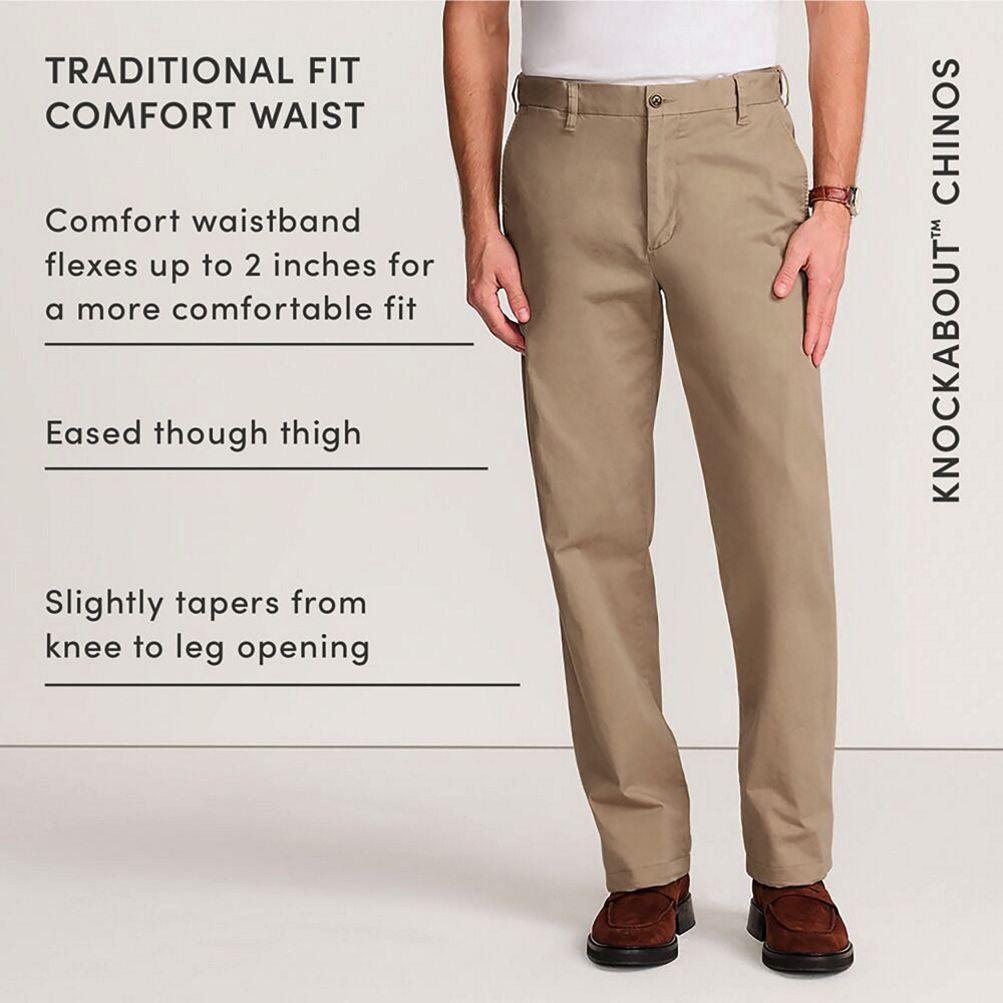 Men's Knockabout Comfort Waist Traditional Fit Chino Pant Lands' End