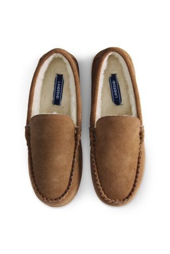 mens suede moccasin slippers