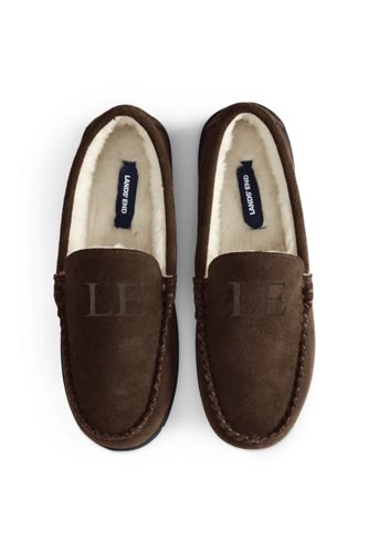 mens moccasin slippers size 15