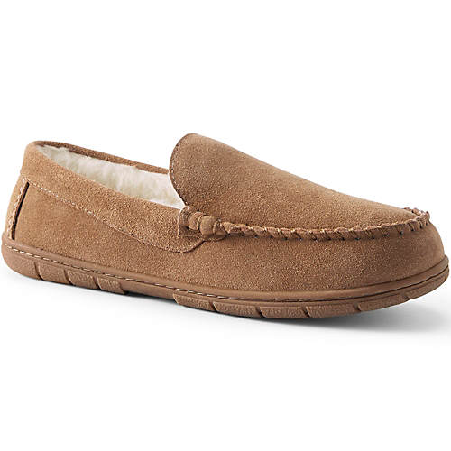 Men's Suede Leather Moccasin Slippers - Secondary