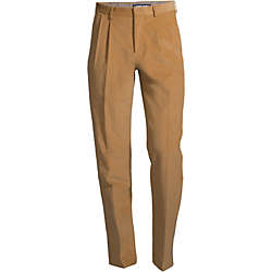 Men's Traditional Fit Pleat Front Comfort-First Fine Wale Corduroy Trousers, Front