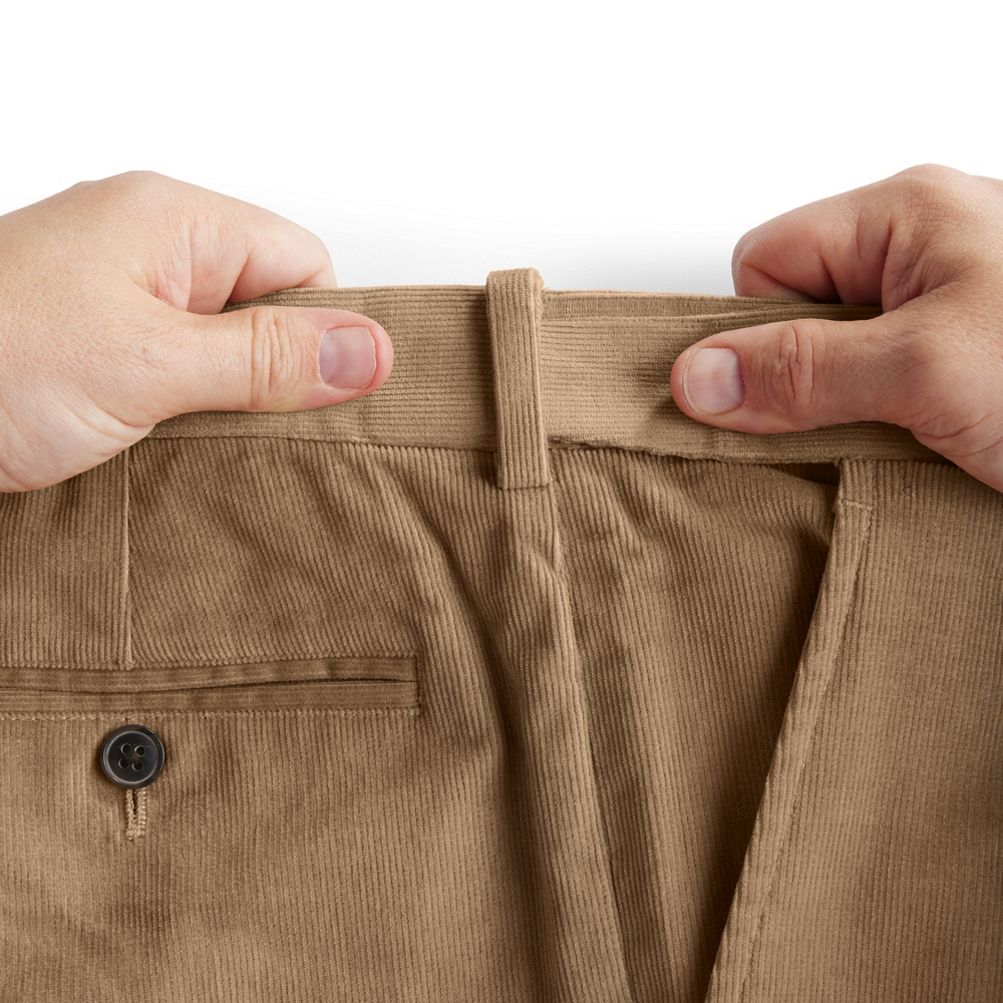 Sand Pleated County Corduroy Pants