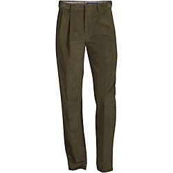 Men's Big and Tall Comfort Waist Pleated Comfort-First Corduroy Dress Pants, Front