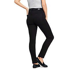 Women's Mid Rise Curvy Skinny Twill Jeans - Black, Back