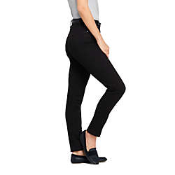 Women's Mid Rise Curvy Skinny Twill Jeans - Black, alternative image