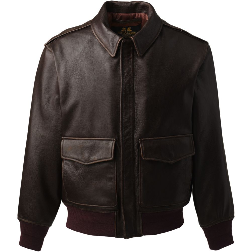 Willis and Geiger Leather Bomber Jacket