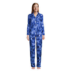 Women's Long Sleeve Print Flannel Pajama Top, alternative image