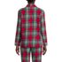 Women's Long Sleeve Print Flannel Pajama Top, Back