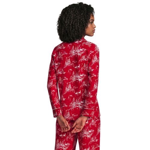 Red/Ivory Woodland Scene