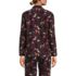 Women's Long Sleeve Print Flannel Pajama Top, Back