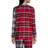 Women's Long Sleeve Print Flannel Pajama Top, Back