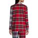 Women's Petite Long Sleeve Print Flannel Pajama Top, Back