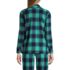 Women's Long Sleeve Print Flannel Pajama Top, Back
