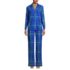 Women's Long Sleeve Print Flannel Pajama Top, Front