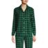 Women's Long Sleeve Print Flannel Pajama Top, Front