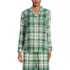 Women's Long Sleeve Print Flannel Pajama Top, Front