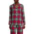 Women's Long Sleeve Print Flannel Pajama Top, Front