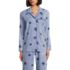 Women's Petite Long Sleeve Print Flannel Pajama Top, Front