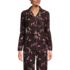 Women's Long Sleeve Print Flannel Pajama Top, Front