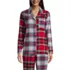 Women's Long Sleeve Print Flannel Pajama Top, Front