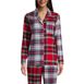 Women's Petite Long Sleeve Print Flannel Pajama Top, Front